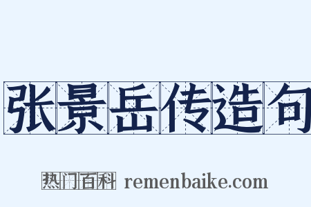 张景岳传造句是什么意思的图片